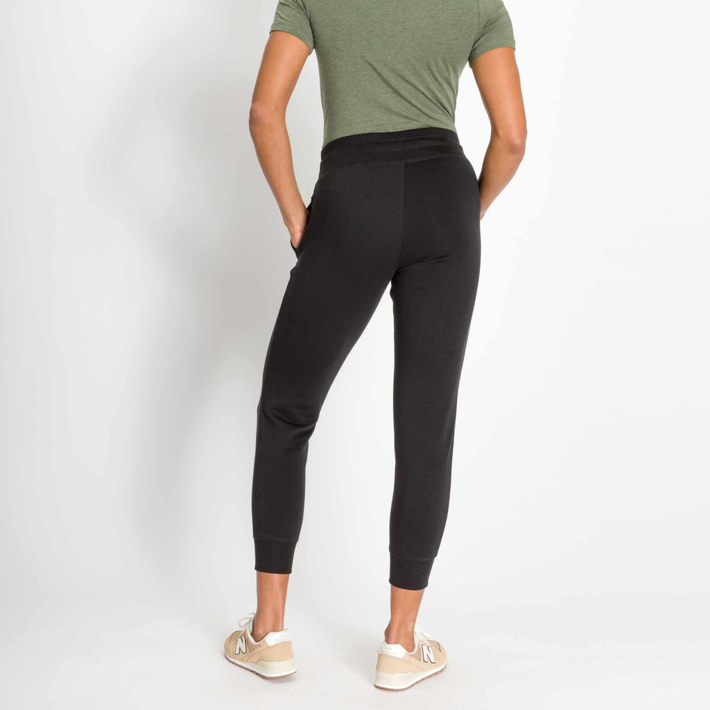 Sweatpants - Women's Jogger Sweatpant in Black facing back