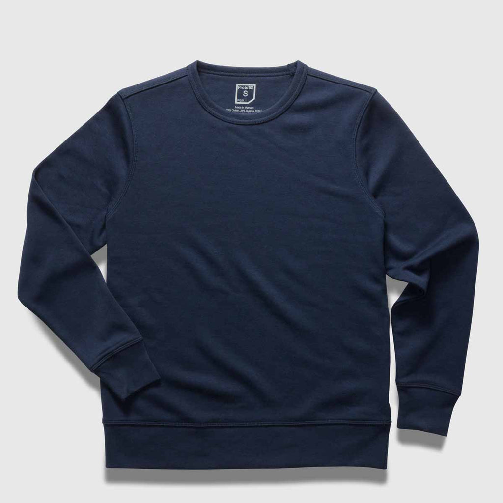 Sweatshirt - Women's Classic Crewneck Sweatshirt in Navy Blue