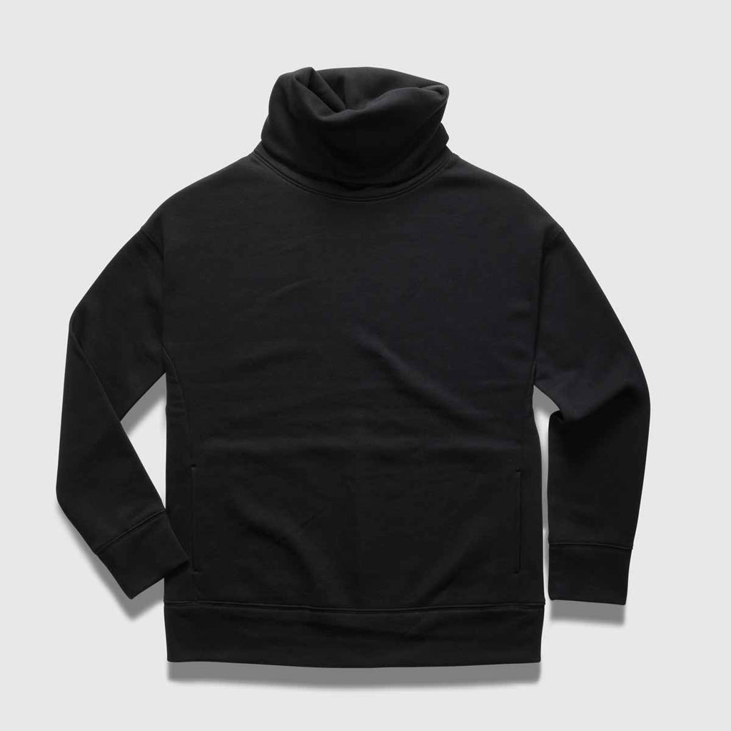 Sweatshirt - Women's Classic Funnelneck Sweatshirt in Black