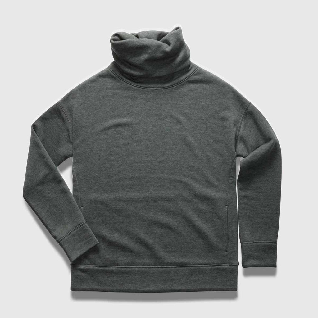 Sweatshirt - Women's Classic Funnelneck Sweatshirt in Charcoal Grey