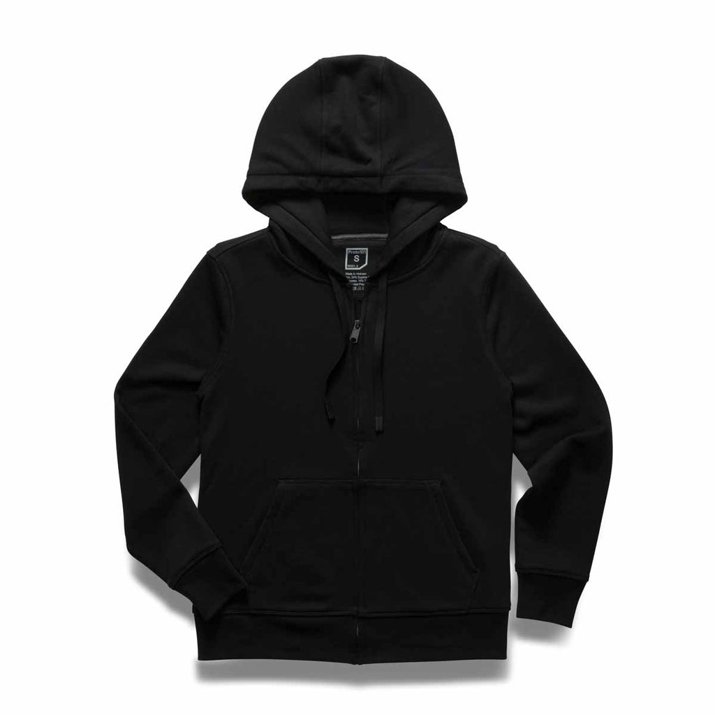Sweatshirt - Women's Classic Zip Hoodie in Black